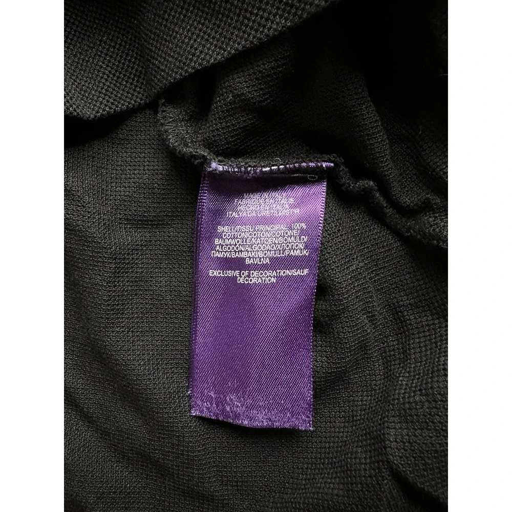 Mens Ralph Lauren Purple Label Italy Black Polo Shirt, Size M